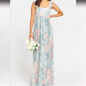 NWT Show Me Your Mumu June Maxi Dress Sage I Do Floral Print XXS